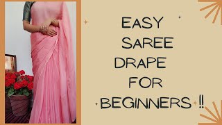 How to drape a saree perfectly  Step by step saree drape for beginners [upl. by Jorgensen]