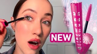 Trying the NEW Maybelline MASCARA 😱 [upl. by Ettenaej]