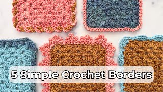 FAST and EASY Crochet Borders for Beginners  Crochet Edging for Blankets Tutorial [upl. by Chrystel]