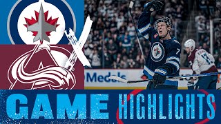 Colorado Avalanche vs Winnipeg Jets  Game Highlights [upl. by Allebram57]