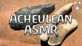 Making an acheulean handaxe  Flintknapping ASMR [upl. by Adnawyek350]