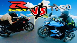 Taro GP1 v4 vs GSXR 150R DRAG RACE battle of speed  BIKE Lover Bachelor [upl. by Vernon]