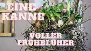 Florale Füllung in der Milchkanne  Frühlingsdeko für drinnen amp draußen  DIY Bepflanzung [upl. by Nichola]