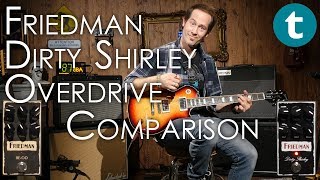 Friedman Dirty Shirley  Amp vs Pedal vs BEOD  Strat amp Les Paul  Demo [upl. by Aimil273]