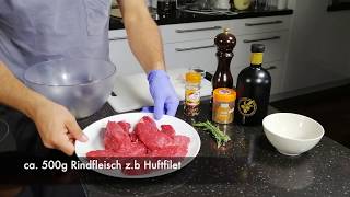 Marinade für Rindfleisch step by step shorty  Foodonum [upl. by Yttig]