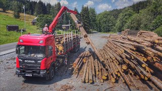 Scania G500 XT 6x44  Loading Long Timber [upl. by Inverson]