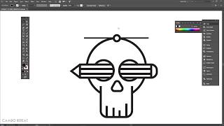 Art Cambo  TShirt Design art in  adobe illustrator cc 2017 Use stoke [upl. by Toogood]