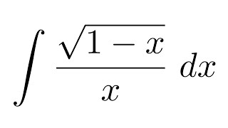 Integral of sqrt1xx substitution  partial fraction decomposition [upl. by Martreb529]