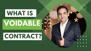 Voidable Contract  Indian Contract Act  Sanyog Vyas [upl. by Gratiana]