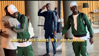 Arrivée des Lions 🦁🇸🇳 du Sénégal 🇸🇳 à Diamniadio Sadio Mane présent [upl. by Barbur]