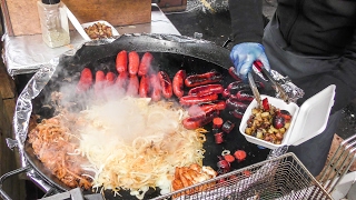 Chorizo Sausages From Spain Cooked and Tasted in Portobello Road Market London Street Food [upl. by Anniala]