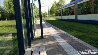 Straßenbahn Haltestelle Darmstadt Eissporthalle Linie 4  Linie 5 [upl. by Anurb]