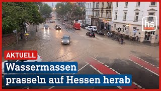 Unwetter in Hessen I hessenschau [upl. by Natka]