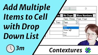 Excel Drop Down Multiple Select or Remove [upl. by Hinch]