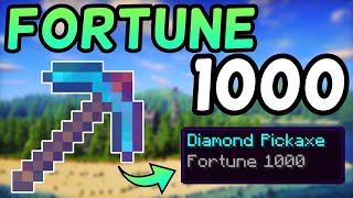 How To Get a Fortune 1000 Pickaxe In Minecraft 116 2020 [upl. by Ylerebmik367]