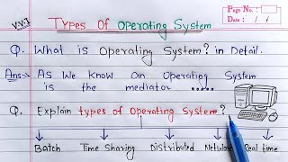 Types of Operating System  Batch Realtime Distributed Network Timesharing Operating System [upl. by Anderson]