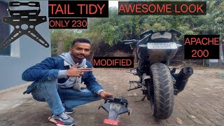 How to install  tail tidy  in Apache RTR 200  best budget tail tidy  proper installation [upl. by Kristi905]