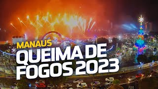 Queima de fogos 2023  Ano Novo Ponta Negra Manaus [upl. by Bowra]