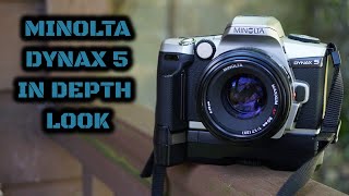 Minolta DynaxMaxxum 5 35mm Film Camera In Depth Look [upl. by Langelo]