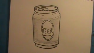 How to Draw a Can of Beer [upl. by Wilinski]