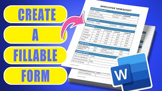 Create a fillable form  Employee Timesheet Example [upl. by Eelam172]