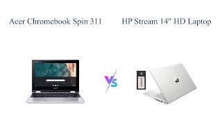 Acer Chromebook Spin 311 vs HP Stream 14 Laptop Comparison 🎮 [upl. by Rees]