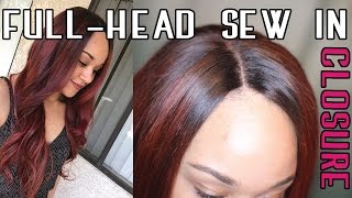 Full Head Weave wClosure  Sew In  Step by Step [upl. by Elah]