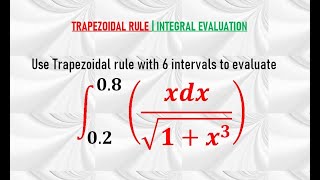 TRAPEZOIDAL RULE  INTEGRAL EVALUATION [upl. by Sane]