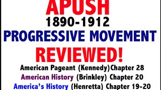 American Pageant Chapter 28 APUSH Review APUSH Period 7 Progressive Era [upl. by Dalia]