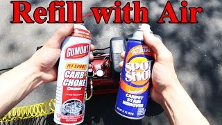 How to Refill an Aerosol Spray Can Like Carb Cleaner WD40 etc [upl. by Ramedlav]