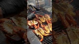 Grilled Lobster at the Isleton Crawdad Festival shorts shortsvideo lobster seafood bbq grill [upl. by Llamaj]