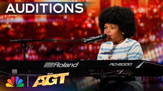 9YearOld Journeyy Sings Original Song quotParadisequot  Auditions  AGT 2024 [upl. by Klina]