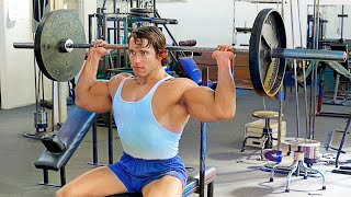 ARNOLD SCHWARZENEGGER SHOULDER amp ARMS WORKOUT ROUTINE FOR MUSCLE BUILDING [upl. by Elagibba]