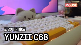 고양이 없어서 고양이 키보드 샀다  Yunzii C68 [upl. by Lairret]