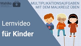 Halbschriftliche Multiplikation – Malkreuz Üben am 400erFeld Klasse 3MatheLernvideos für Kinder [upl. by Secnarf]