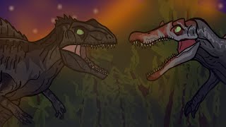 Giganotosaurus VS Spinosaurus  Jurassic World Animation [upl. by Brechtel]