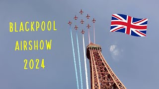 Blackpool Airshow  Royal Air Force  Red Arrows  highlights 2024  Ben am Leben [upl. by Nrubliw]