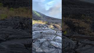 Pahoehoe LAVA FACIES at Maliwai a Pele river of Pele flow from 1974 HAWAII lava volcano [upl. by Gereld]