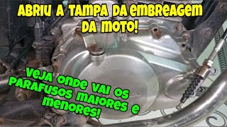 Veja Como Saber o Lugar Certo dos Parafusos da Tampa da Embalagem de Moto 150 125 [upl. by Hajar]