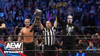 WITNESS HISTORY The Icon Sting amp Darby Allin win the AEW World Tag Titles  20724 AEW Dynamite [upl. by Pathe]