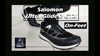 Salomon Ultra Glide 2 GTX BlackLunar RockWhite OnFeet [upl. by Gilpin]