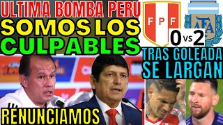 EN VIVO REYNOSO Y LOZANO ACABAN DE RENUNCIAR A LA SELECCIÓN PERUANA TRAS FRACASAR EQUIPO SORPRENDE [upl. by Georgeanna232]