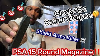 If you have a Glock 43x WATCH THIS PSA 15 round magazine review [upl. by Lumbye120]