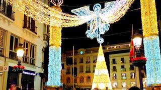 MALAGA SPAIN CHRISTMAS ILLUMINATION 2022 4K [upl. by Anyt]