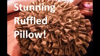 How To Make A Ruffled Pillow DIY Ruffled Pillow [upl. by Lertnahs]