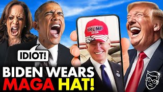 🚨 SHOCK Biden ENDORSES Trump Puts on Red MAGA Hat and STUNS Crowd in Kamala BACKSTAB After Debate [upl. by Anrahc]