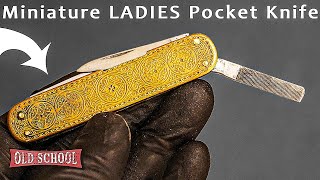 LADIES Pocket Knife  MINIATURE Folding Knife Restoration [upl. by Osswald]