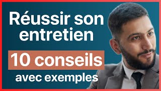 Réussir un entretien dembauche en 2024  10 conseils concrets avec exemples [upl. by Charles]