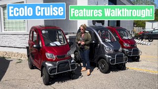 Ecolo Cruise Enclosed Mobility Scooter Features Walkthrough [upl. by Darren150]