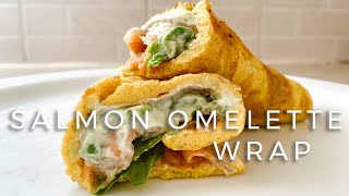 Lowcarb Omelette Wrap  with smoked salmon [upl. by Lemaj831]